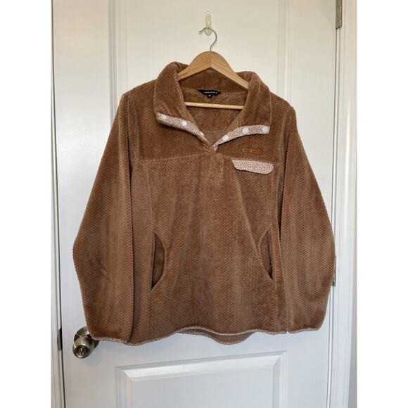 Simply Southern Tops - Simply Southern Soft Cozy Casual Leopard Trim Pullover Sweatshirt Size Medium